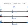 Yes4All Total Body Workout Weighted Bar, Resistance Band Bar, Racks for Strength Training, Exercise Bar for Yoga in Home and Gym – Single/Combo(J. Set 5 + 8 +12lbs)