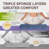 Yes4All Triple-Layer Sponge Yoga Bolster Pillow for Restorative Yoga & Meditation – Versatile Yoga Support Pillow, Balance & Poses Modification(H. Set of 5 Blue)