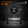 Yes4All Urethane Dumbbell with Anti-Slip Knurled Handle 5-50 LB for Muscle Building – Sold Individually(A. 5 Pounds)