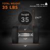 Yes4All Urethane Dumbbell with Anti-Slip Knurled Handle 5-50 LB for Muscle Building – Sold Individually(G. 35 Pounds)