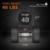 Yes4All Urethane Dumbbell with Anti-Slip Knurled Handle 5-50 LB for Muscle Building – Sold Individually(H1. 40 Pounds)
