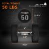 Yes4All Urethane Dumbbell with Anti-Slip Knurled Handle 5-50 LB for Muscle Building – Sold Individually(J1. 50 Pounds)