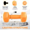 Yes4All Vinyl Hexagon Dumbbell – Dumbbells Set of 2 Hand Weights for Home Gym & Strength Training (2-15 lbs Weight Options)(B. 3 lbs – Blazing Orange – Pair)