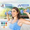 Yes4All Vinyl Hexagon Dumbbell – Dumbbells Set of 2 Hand Weights for Home Gym & Strength Training (2-15 lbs Weight Options)(C. 5 lbs – Little Boy Blue – Pair)