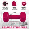 Yes4All Vinyl Hexagon Dumbbell – Dumbbells Set of 2 Hand Weights for Home Gym & Strength Training (2-15 lbs Weight Options)(E. 10 lbs – Pink Yarrow – Pair)