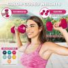 Yes4All Vinyl Hexagon Dumbbell – Dumbbells Set of 2 Hand Weights for Home Gym & Strength Training (2-15 lbs Weight Options)(E. 10 lbs – Pink Yarrow – Pair)