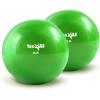Yes4All Weighted Toning Balls for Exercise, Soft Medicine Balls for Exercise, Pilates, Yoga, Balance, Flexibility, 2-10lbs(B. (4lbs x2) Pair – Green)
