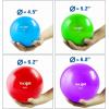 Yes4All Weighted Toning Balls for Exercise, Soft Medicine Balls for Exercise, Pilates, Yoga, Balance, Flexibility, 2-10lbs(J. 6lb – Red)