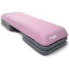 Yes4All 18.9″ Aerobic Exercise Step Platform with 2 Risers, Adjustable Height Workout Stepper 3″ 5.1″ for Home Gym(F. Pink Grey)