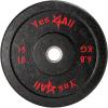 Yes4All 2″ Bumper Plate, 10-190 LB Olympic Rubber Weight Plate with Steel Hub for WeightLifting, Strength Training, Home Gym, Less Impact, Absorb Bounce & Shock, Multiple Options(15LB)
