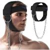Yes4All Adjustable Neck Harness for Weight Training – Wide Padded Strap Support for Strengthening & Resistance Training, Weight Lifting Head Harness Black(A. Black)