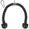 Yes4All Cable Machine Attachment, Row Handles, Tricep Rope, Straight Bar, V Bar, LAT Pulldown Accessories Load 880 LB for Home Gym(K. Black Tricep Rope 27″)