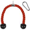 Yes4All Deluxe Tricep Rope Cable Attachment, 27 & 36 inch with 4 Colors, Exercise Machine Attachments Pulley System Gym Pull Down Rope with Carabiner(E. 36″ Red)