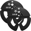 Yes4All Fractional Weight Plates Set, Available In Steel And Rubber, Set of 2/4/6 Plates in 1.25LB, 2.5LB, or 5LB Sizes, Micro Change Plates for Dumbbell and Olympic Barbell Weightlifting(D. 2.5LB x 2pcs (Steel))