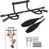 Yes4All Heavy Duty Wall Mounted Pull Up Bar, Over Door Pull Up Bar for Doorway, Multi Grip Chin Up Bar, Sturdy Strength Training Bars & Durable Gym Bar for Home Exercise(Premium Pull Up Bar XSP + Ab Straps)