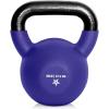 Yes4All Kettlebell, 5-65 LB Neoprene Coated Cast Iron Kettlebells, Wide Grip Handle & Flat Bottom for Swings, Squats, Deadlifts, Push Ups & Full Body Training at Home Gym – Single & Set(N. 60LB – Dark Green)