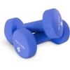 Yes4All Neoprene Coated Dumbbell Hand Weight Sets of 2 – Multiple Weight Options with 15 Colors, Anti-roll, Anti-Slip, Hexagon Shape(J. Vivid Dark Blue – 12lbs – Pair)