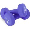Yes4All Neoprene Coated Dumbbell Hand Weight Sets of 2 – Multiple Weight Options with 15 Colors, Anti-roll, Anti-Slip, Hexagon Shape(O. Medium Dark Blue – 20lbs – Pair)