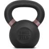 Yes4All Powder Coated Kettlebell, Cast Iron Core Kettlebells with Non-Slip Handle & Flat Bottom for Conditioning, Heavy Duty for Strength Training, 9lb to 71lb – Single & Pair(Brown)