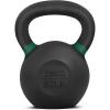 Yes4All Powder Coated Kettlebell, Cast Iron Core Kettlebells with Non-Slip Handle & Flat Bottom for Conditioning, Heavy Duty for Strength Training, 9lb to 71lb – Single & Pair(Mint)