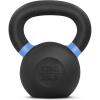 Yes4All Powder Coated Kettlebell, Cast Iron Core Kettlebells with Non-Slip Handle & Flat Bottom for Conditioning, Heavy Duty for Strength Training, 9lb to 71lb – Single & Pair(Blue)