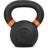 Yes4All Powder Coated Kettlebell, Cast Iron Core Kettlebells with Non-Slip Handle & Flat Bottom for Conditioning, Heavy Duty for Strength Training, 9lb to 71lb – Single & Pair(Orange)