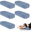 Yes4All Triple-Layer Sponge Yoga Bolster Pillow for Restorative Yoga & Meditation – Versatile Yoga Support Pillow, Balance & Poses Modification(H. Set of 5 Blue)