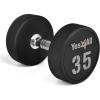 Yes4All Urethane Dumbbell with Anti-Slip Knurled Handle 5-50 LB for Muscle Building – Sold Individually(G. 35 Pounds)