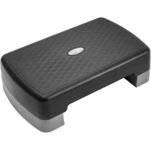 Yes4All 18.9″ Aerobic Exercise Step Platform with 2 Risers, Adjustable Height Workout Stepper 3″ 5.1″ for Home Gym(B. Cool Grey)