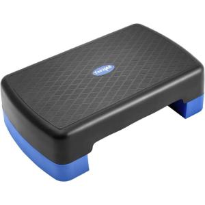 Yes4All 18.9″ Aerobic Exercise Step Platform with 2 Risers, Adjustable Height Workout Stepper 3″ 5.1″ for Home Gym(C. Blue/Black)
