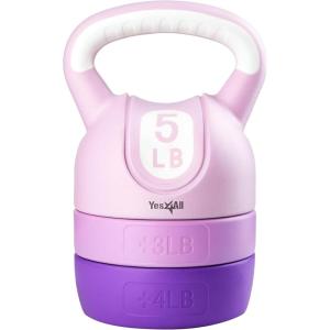 Yes4All Kettlebell Sets – Adjustable Kettlebell Set for Strength Training – Kettlebells Adjustable Weight for Versatile Workouts(A. Purple)