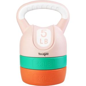 Yes4All Kettlebell Sets – Adjustable Kettlebell Set for Strength Training – Kettlebells Adjustable Weight for Versatile Workouts(B. Pastel)
