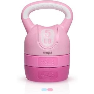 Yes4All Kettlebell Sets – Adjustable Kettlebell Set for Strength Training – Kettlebells Adjustable Weight for Versatile Workouts(C. Pink)