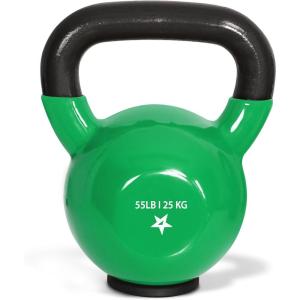 Yes4All Kettlebells Rubber Base, Kettlebell Set for Women, Strength Training Kettlebells Weights (10-65 lbs)(M. 55LB – Grass Green)