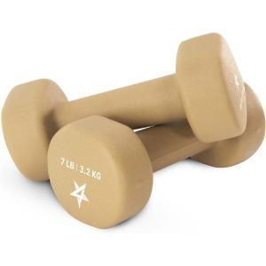 Yes4All Neoprene Coated Dumbbell Hand Weight Sets of 2 – Multiple Weight Options with 15 Colors, Anti-roll, Anti-Slip, Hexagon Shape(F. Charcoal Gray – 7lbs – Pair)