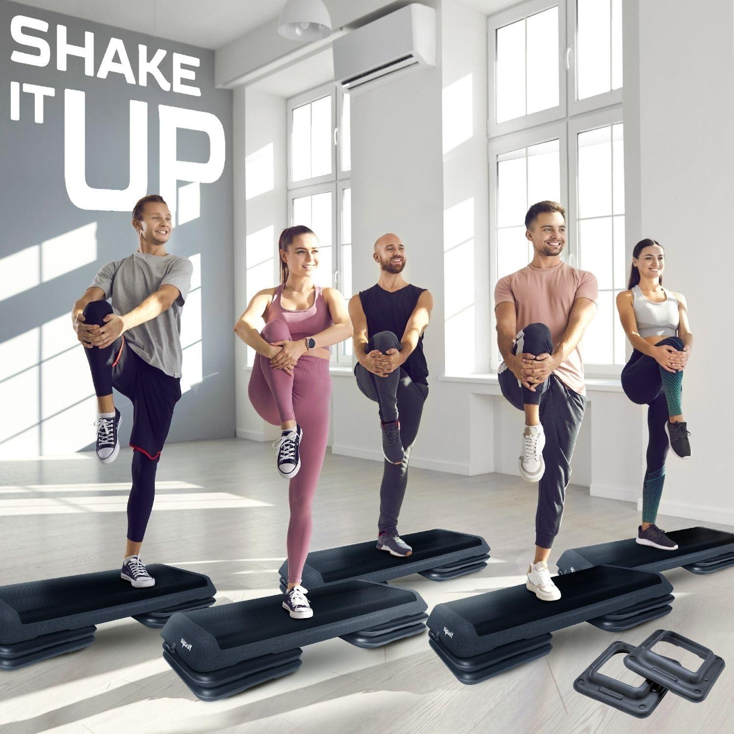 image:imageYes4All 16x16 Extra Adjustable Risers for Aerobic Exercise Workout Step Platform Pair Not Included Aerobic Step PlatformC Grey One Pair
