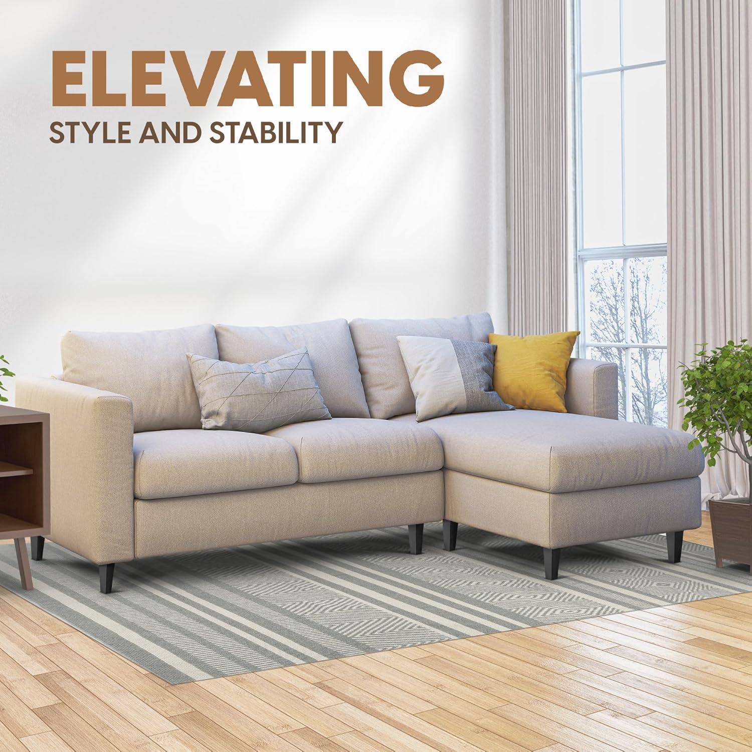 image:imageYes4All 3 Inches Square Wood Furniture Legs Set of 4 Wooden Replacement Feet for Couch Adjustable Sofa Ottomans Tapered Leg with Leveler Brown Solid Wood Parts for Table ChairSquare Black