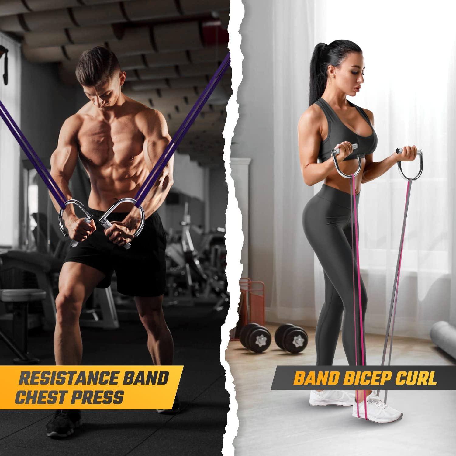 image:imageYes4All 360 Rotation Metal Resistance Bands Pull Up Handle with ExtraGripped Knurled Surface Heavy Duty Industrial Grade Steel Stretch Attachment Handles for Elastic Band Workouts Home GymChrome