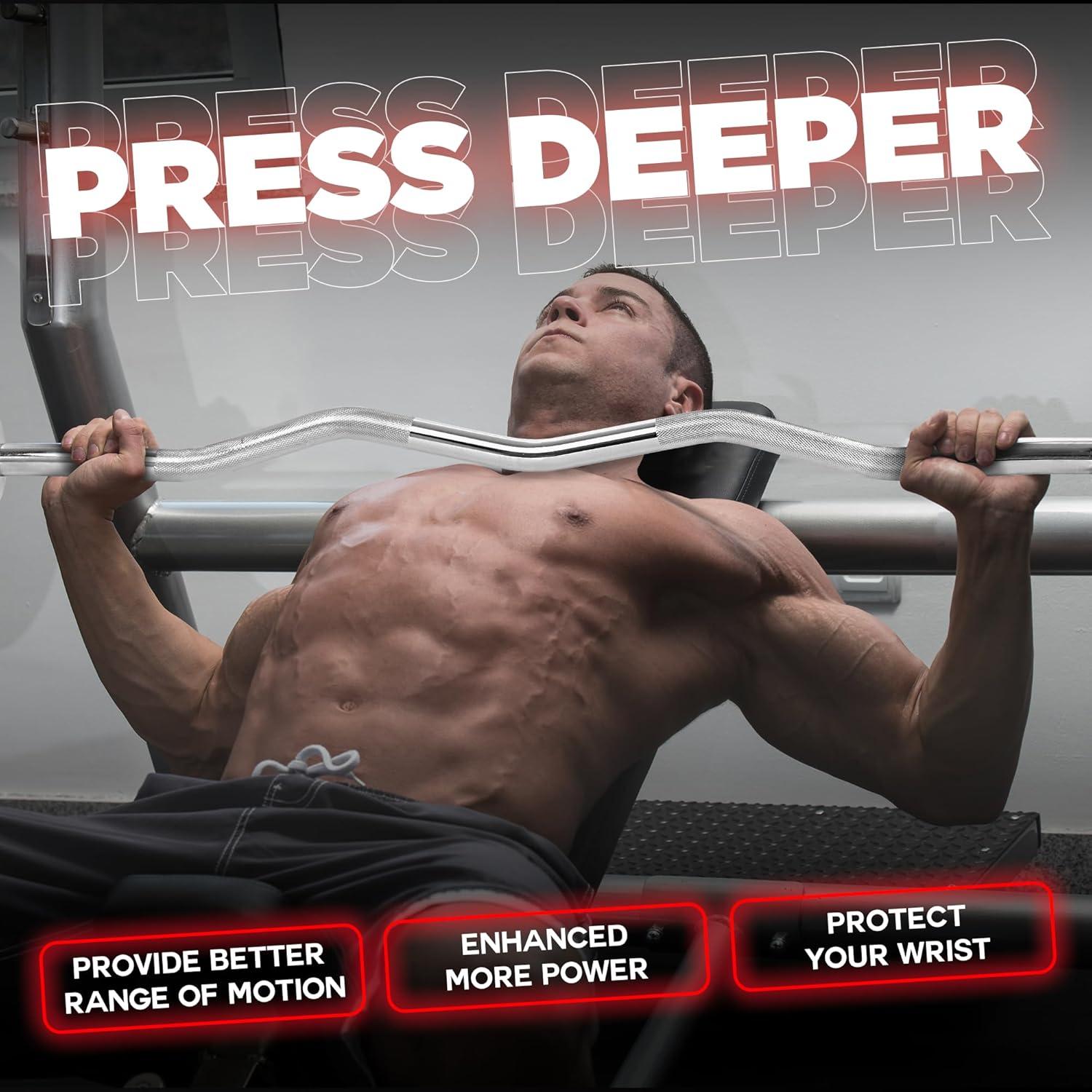 image:imageYes4All 480LB Standard Straight Barbell 60 amp EZ Curl Bar 47 Weight Bar 1 Diameter Star Lock Collars amp Rubber Ring for Deadlifts SquatsE Olympic Curl Bar 2 200lbs