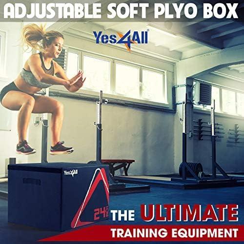 image:imageYes4All Adjustable Soft Plyo Box Jumping Trainer For Plyometric Exercises and Conditioning Multiple Height VariationsE Black 12