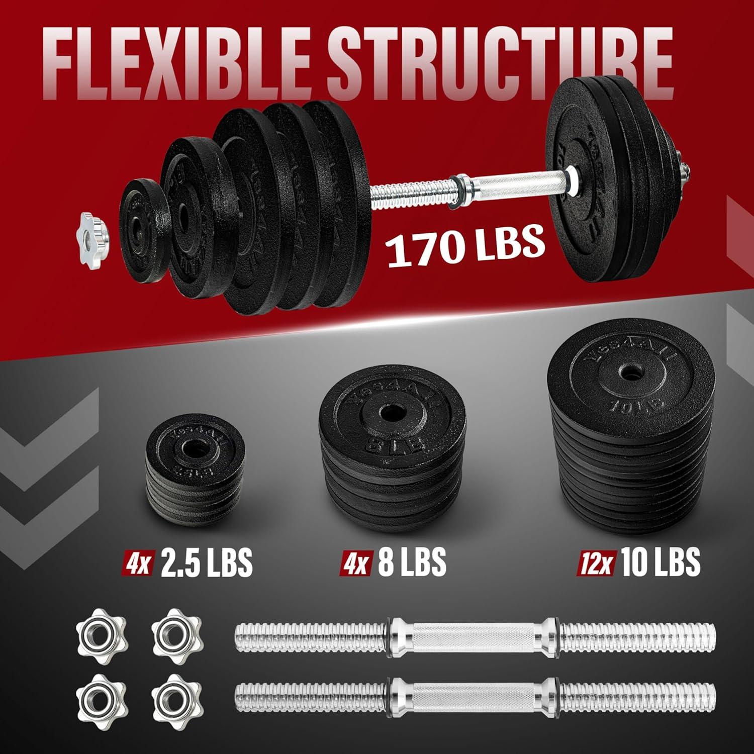 image:imageYes4All Dumbbell Cast Iron Adjustable