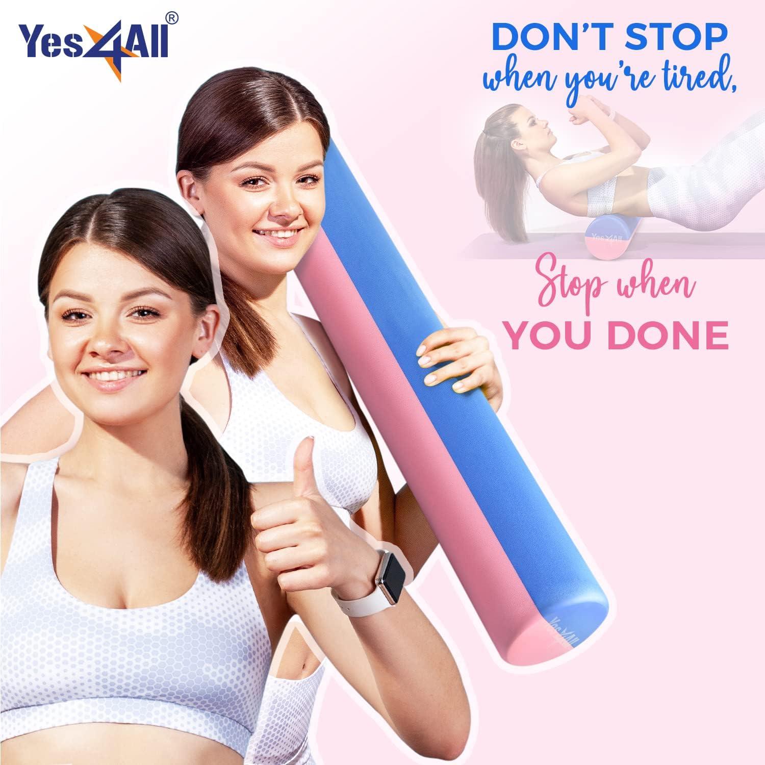 image:imageYes4All EVA Firm Foam Rollers for Yoga amp Pilates Available in 12 18 24 36 inch Yoga Roller for Massage Stretching Core StrengtheningE Duo Pastel