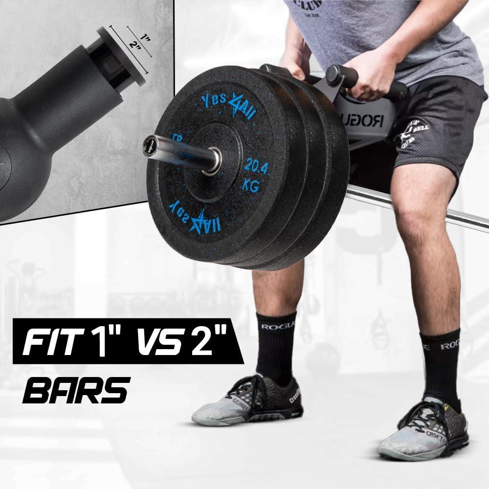 image:imageYes4All Exercise Machine Adjustable T Bar Row Attachment D Row HandleLandmine Handle Attachment with Textured Rubber HandlesH Barbell Bombs