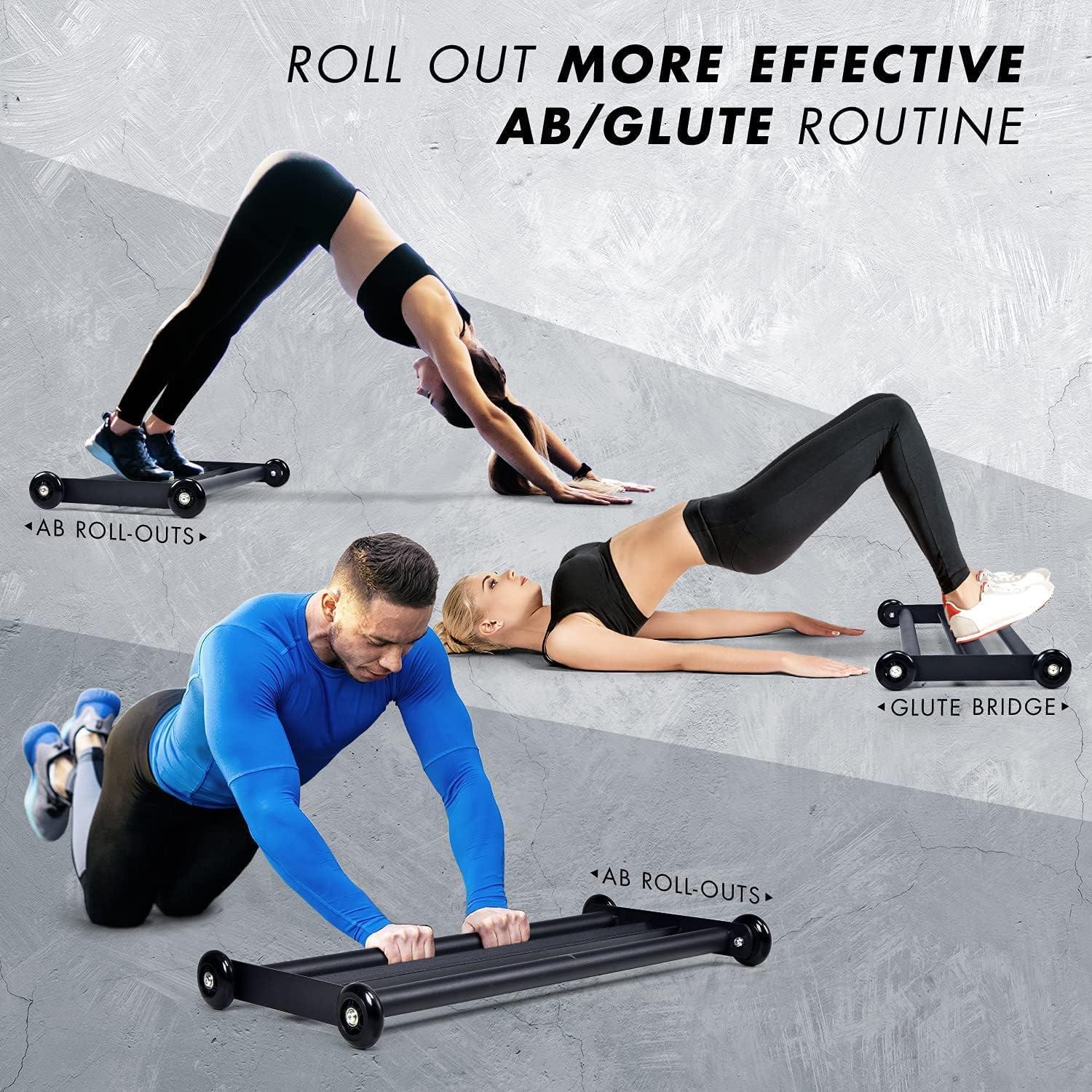 image:imageYes4All Glute Ham Glider Exercise Wheels for Home Gym Fitness Glute Hamstring Booty BuildingA Glute Ham Glider