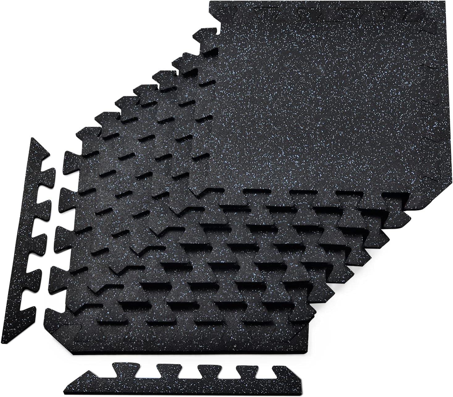 image:imageYes4All Heavy Duty 100 High Density Rubber Floor Tiles Interlocking MatBlue Dot