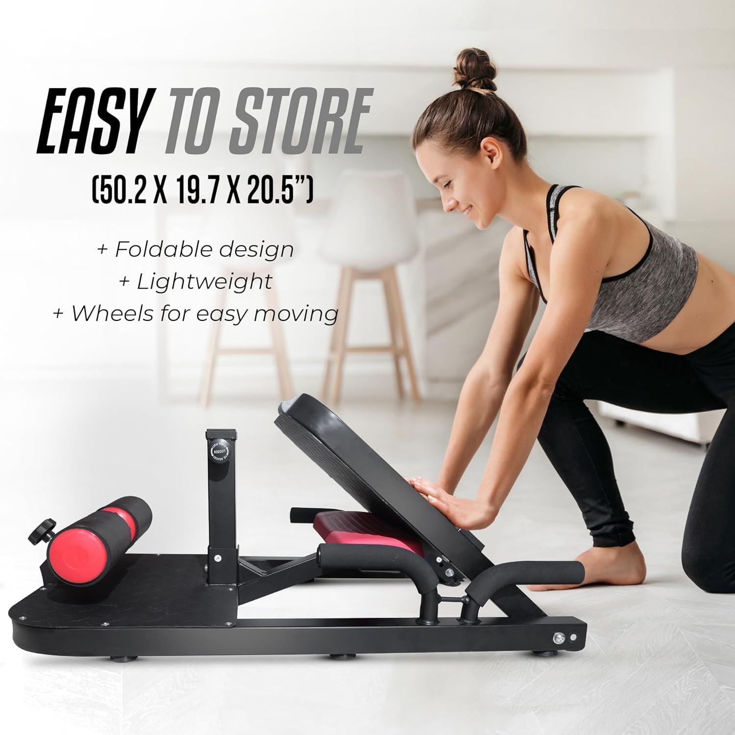 image:imageYes4All Hip Thrust Machine Including Resistance Bands Glute Machine Sissy Squat Machine Hip Thrust Bench for Glute Training