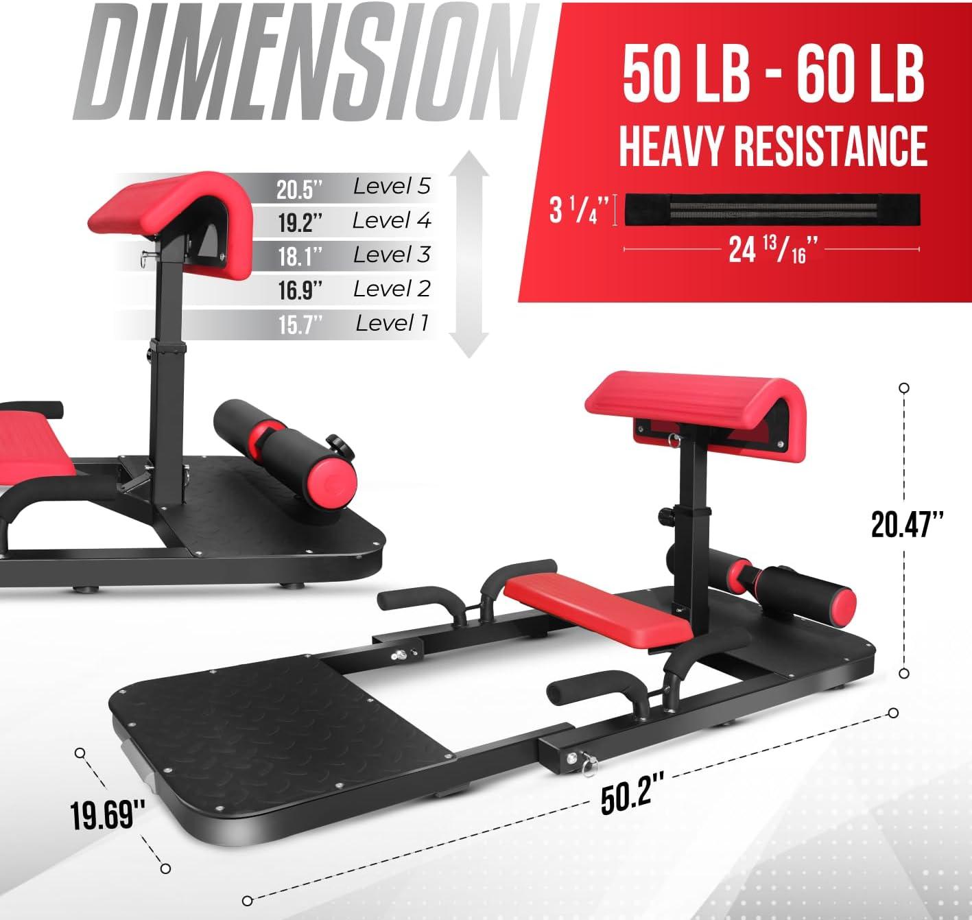 image:imageYes4All Hip Thrust Machine Including Resistance Bands Glute Machine Sissy Squat Machine Hip Thrust Bench for Glute Training