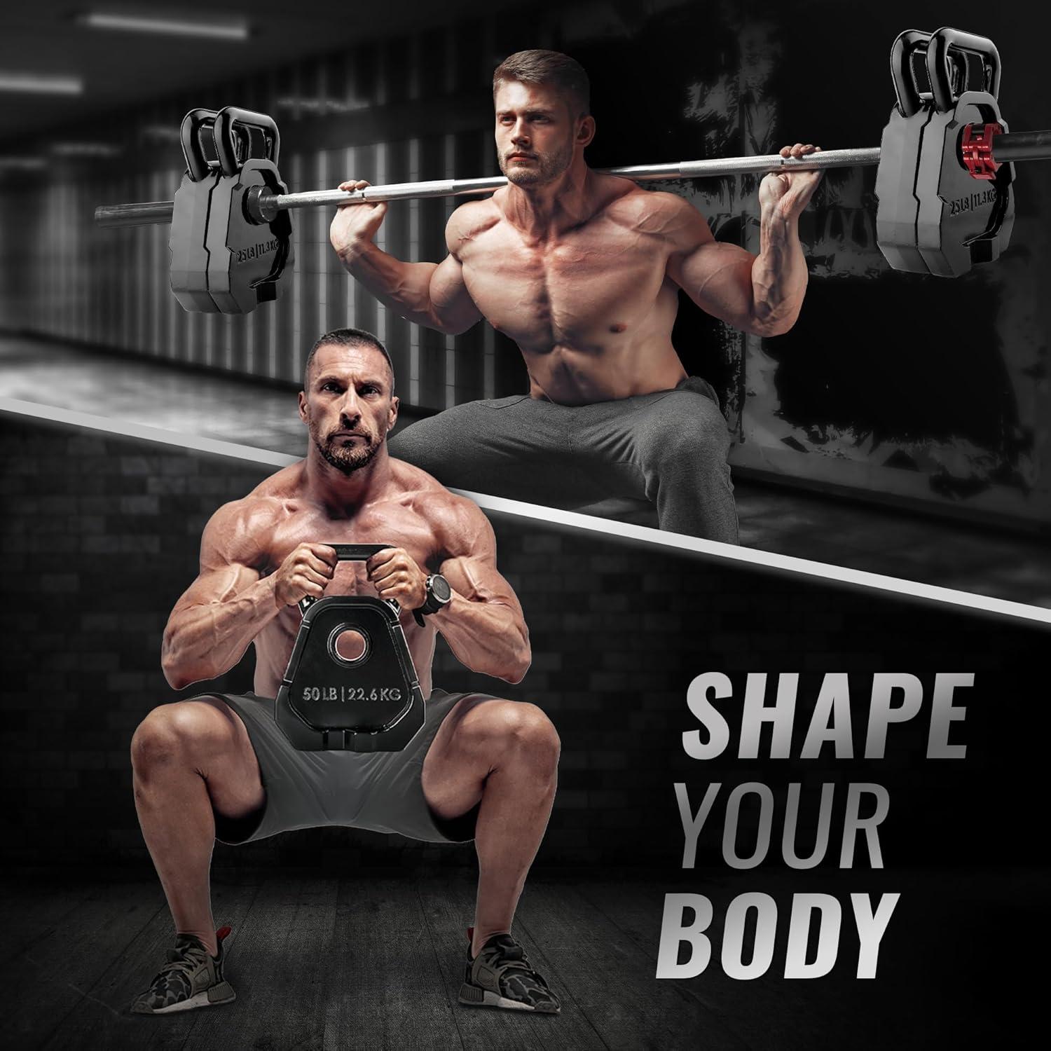 image:imageYes4All Kettlebell Special Shape Upgraded ampMultifunctional for Advanced Training Solid Cast Iron Powder Coated Anti Slip Handle Strength Training EquipmentC50lbs Single