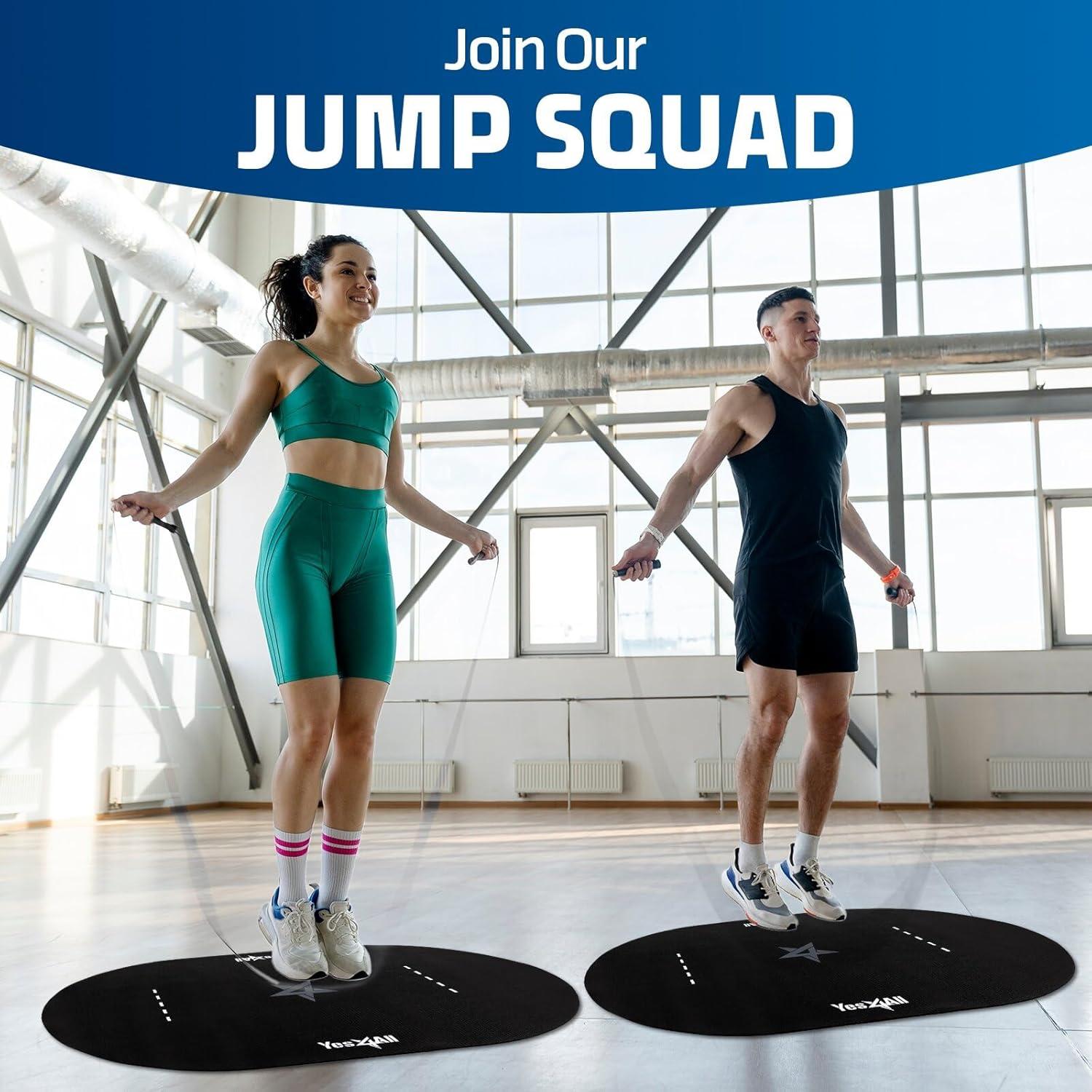 image:imageYes4All Large Size Jump Rope Mat with Jump Rope amp Carry Bag Nonslip Waterproof Indoor Outdoor DamageFree Equipment amp Floor