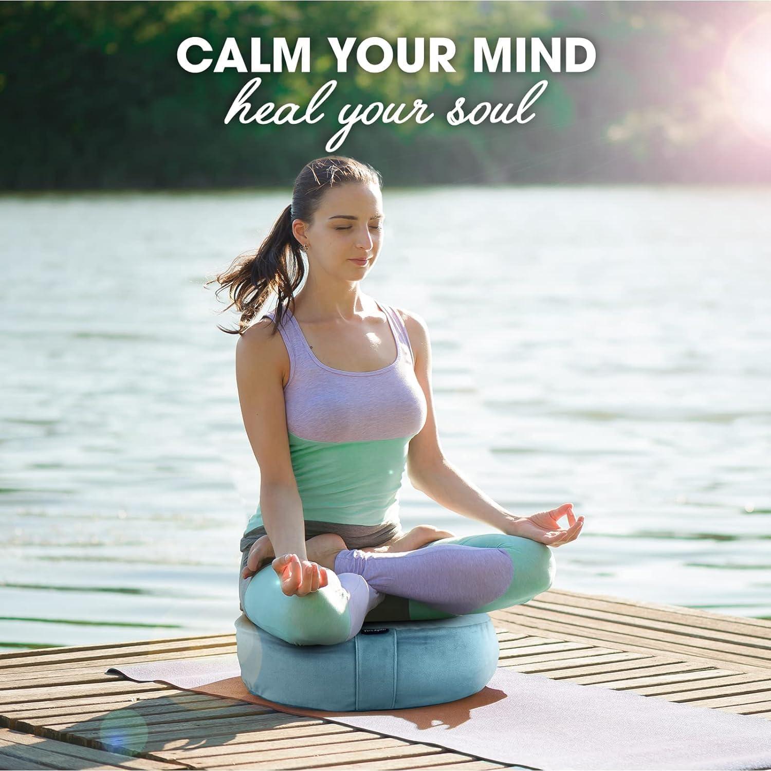 image:imageYes4All Meditation Cushion Floor Pillow Foam Zafu Buckwheat Mandala Pattern Yoga Meditation Bolster Pillows Floor Cushions